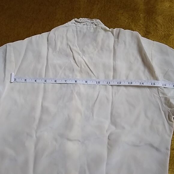 Vintage 50s,60s, Geony 100% SILK Embroidered BLOUSE Size Small 34 - Picture 14 of 14